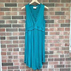 NWOT Anthropologie Beautiful Maeve Turquoise Dress